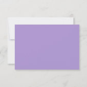 Texte de réponse de mariage Floral Rustique Violet (Dos)