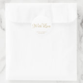 texte de script personnalisé Mariage étiquette cad (Sac)