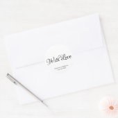 Texte de script personnalisé Mariage étiquette cad (Enveloppe)