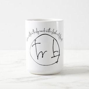 texte de tasse à café élégante police