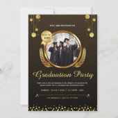 texte des invitations de la partie de graduation - (Devant)