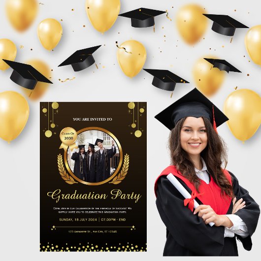 texte des invitations de la partie de graduation -