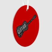 Texte des notes de musique de guitare (devant)