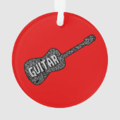 Texte des notes de musique de guitare (dos)