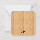 Texte désordonné Modèle Monogramme en bois (Dos)