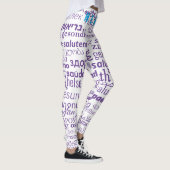 Texte d'intégrité Leggings blancs violets ou chois (Droite)