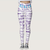 Texte d'intégrité Leggings blancs violets ou chois (Devant)