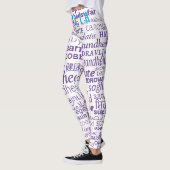 Texte d'intégrité Leggings blancs violets ou chois (Gauche)