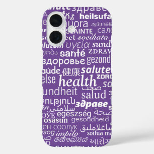 Texte d'intégrité multilingue coque iphone violet
