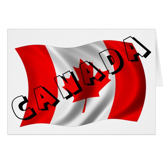 Texte du Canada sur le drapeau canadien (Devant horizontal)