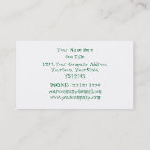 Texte du carte de visite des feux de Noël (Dos)