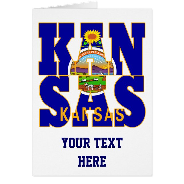 Texte du drapeau de l'État du Kansas (Devant)