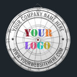 Texte du logo de l'entreprise personnalisé Cible d<br><div class="desc">Couleurs et polices personnalisées - Cible de flechettes personnalisée avec votre entreprise Nom du logo Site Web ou texte personnalisé Promotionnel Tableau de bord - Ajouter votre logo - Image ou QR Code - Photo / Nom - Entreprise / Site Web - Informations / Plus - Redimensionner et déplacer ou...</div>