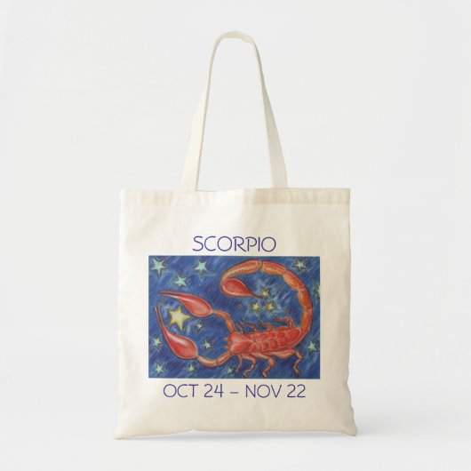 Texte du sac fourre-tout de Scorpio Zodiac (Devant)
