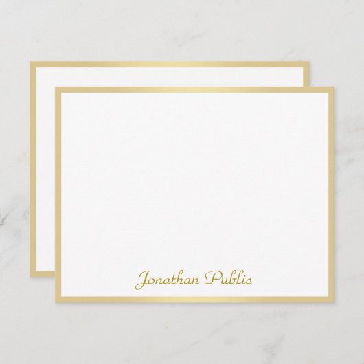 Texte du script d'or du Modèle Calligraphié person (Devant / Derrière)