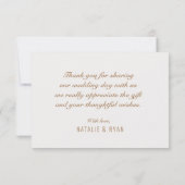 texte du script mariage merci carte photo (Dos)