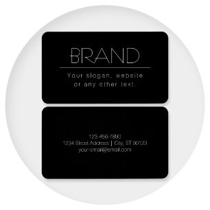 Texte éditable minimaliste moderne Noir & Blanc