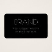 Texte éditable minimaliste moderne | Noir & Blanc (Devant)