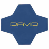 Texte élégant modifiable | Or et bleu marine (Plat)