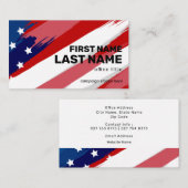 Texte en gras Carte de visite de campagne électora (Devant / Derrière)