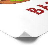 Texte et couleur personnalisés Big Burger poster (Coin)