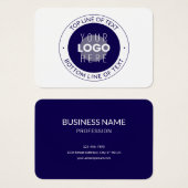 Texte et logo personnalisables | Bleu foncé violet (Devant & derrière)