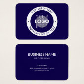 Texte et logo personnalisables | Bleu foncé violet (Devant & derrière)