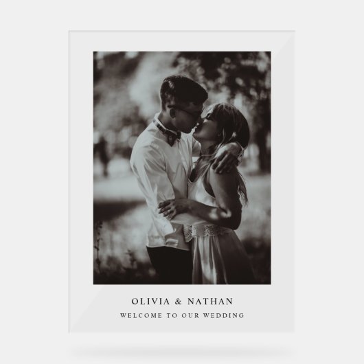 Texte et photo simple et élégant | Bienvenue Maria (Recto)