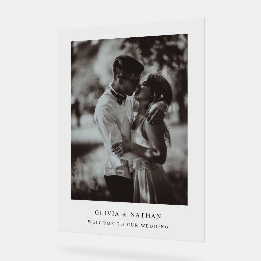 Texte et photo simple et élégant | Bienvenue Maria (Angle)