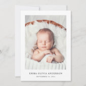 Texte et photo simple et élégant | FAIRE-PART DE N (Devant)