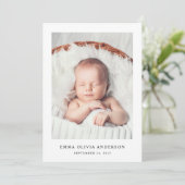 Texte et photo simple et élégant | FAIRE-PART DE N (Debout devant)