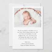 Texte et photo simple et élégant | FAIRE-PART DE N (Dos)