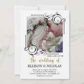 Texte et photo simples et élégants Invitations de  (Devant)