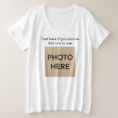 Texte et photo, T-shirt personnalisable Comfy Plus (Design devant)