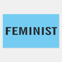 Texte féministe en noir gras sur les autocollants