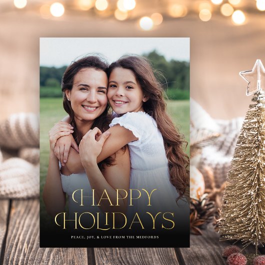 Texte Floral Classique de Vacances Joyeuses | Phot