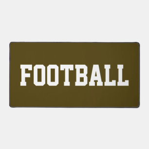 Texte FOOTBALL Blanc Sportif Gras Sur Fond Brun At