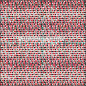 Texte graphique ABC visuel noir rouge blanc tissu (Carreau)