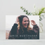 Texte Gras Bleu Plein Modèle Photo Personnalisée (Debout devant)