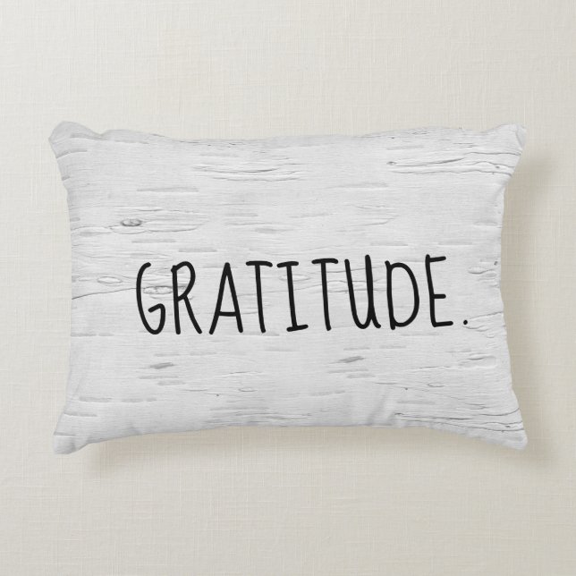 Texte GRATITUDE Sur Le Coussin Accent Arbre À Boul (Devant)