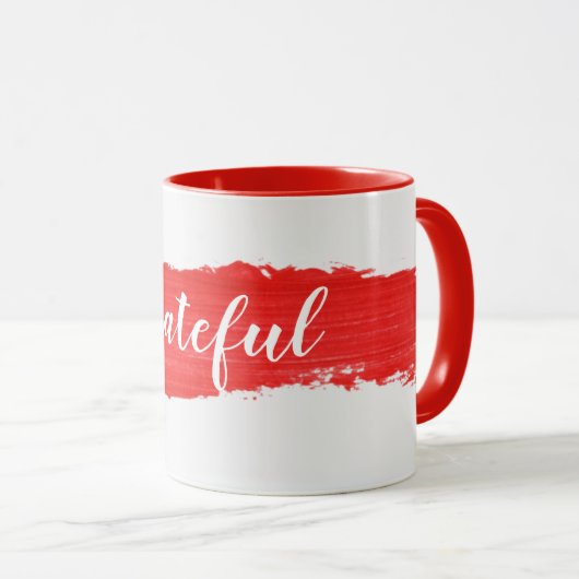Texte GRATUIT Sur Mug De Peinture Rouge (Devant droit)