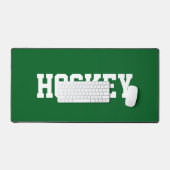 Texte HOCKEY blanc gras sur fond vert forêt athlét (Clavier et souris)