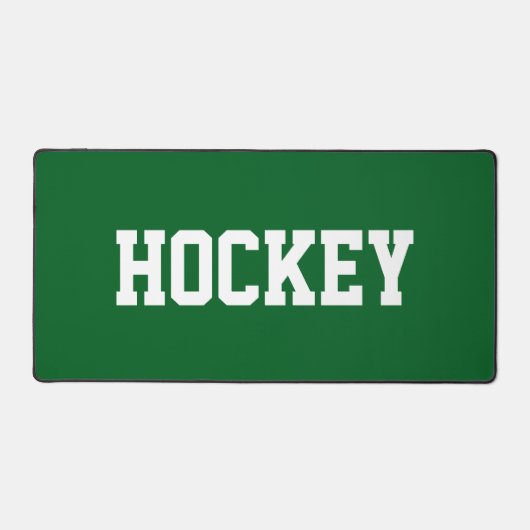 Texte HOCKEY blanc gras sur fond vert forêt athlét (Recto)