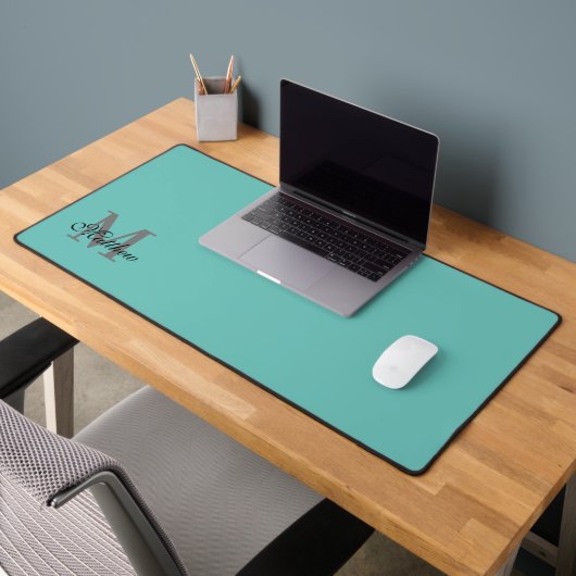 Texte initial et nom personnalisé turquoise (Bureau 2)