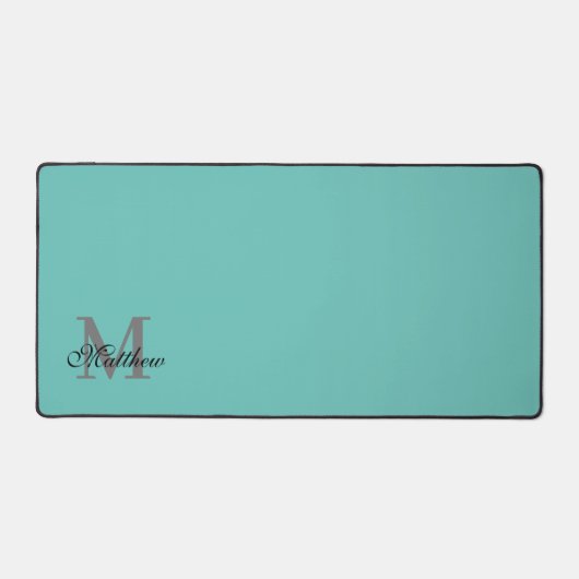 Texte initial et nom personnalisé turquoise (Recto)