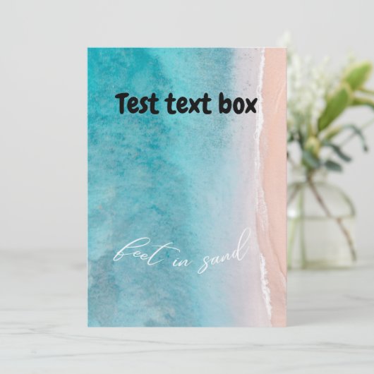 Texte invitation de plage (Debout devant)