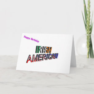 Texte irlandais-américain pour carte de voeux d'an