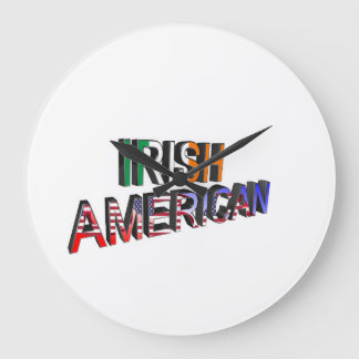Texte irlandais-américain pour une horloge ronde à