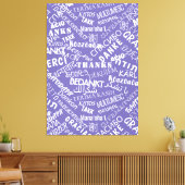 Texte Merci Toile Violette Impression Multilingue (Insitu(Salon))