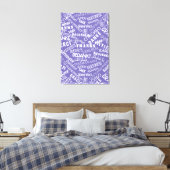 Texte Merci Toile Violette Impression Multilingue (Insitu(Chambre))